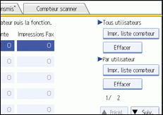 Illustration de l'&eacute;cran du panneau de commande