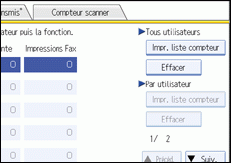 Illustration de l'&eacute;cran du panneau de commande