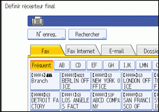 Illustration de l'&eacute;cran du panneau de commande