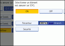 Illustration de l'&eacute;cran du panneau de commande