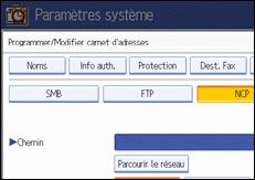 Illustration de l'&eacute;cran du panneau de commande