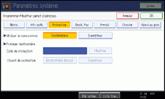 Illustration de l'&eacute;cran du panneau de commande