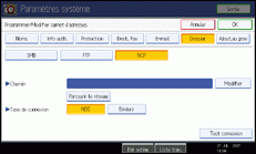 Illustration de l'&eacute;cran du panneau de commande