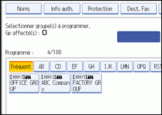 Illustration de l'&eacute;cran du panneau de commande