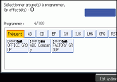Illustration de l'&eacute;cran du panneau de commande