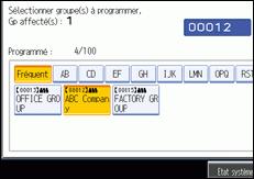 Illustration de l'&eacute;cran du panneau de commande
