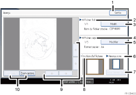 Illustration num&eacute;rot&eacute;e du panneau de commande