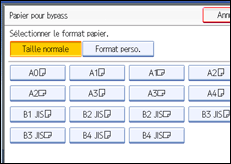 Illustration de l'&eacute;cran du panneau de commande