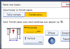 Illustration de l'&eacute;cran du panneau de commande