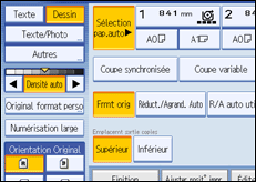 Illustration de l'&eacute;cran du panneau de commande