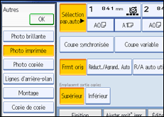 Illustration de l'&eacute;cran du panneau de commande
