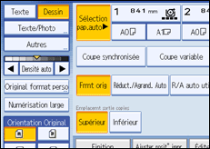 Illustration de l'&eacute;cran du panneau de commande