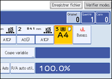 Illustration de l'&eacute;cran du panneau de commande