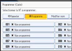 Illustration de l'&eacute;cran du panneau de commande