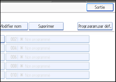 Illustration de l'&eacute;cran du panneau de commande