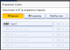 Illustration de l'&eacute;cran du panneau de commande