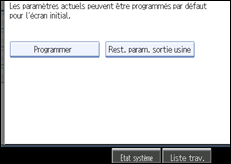 Illustration de l'&eacute;cran du panneau de commande
