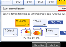 Illustration de l'&eacute;cran du panneau de commande