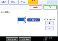 Illustration de l'&eacute;cran du panneau de commande