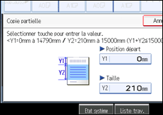 Illustration de l'écran du panneau de commande