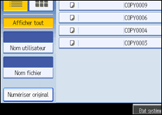 Illustration de l'&eacute;cran du panneau de commande