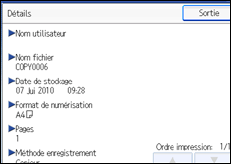 Illustration de l'&eacute;cran du panneau de commande