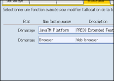 Illustration de l'&eacute;cran du panneau de commande