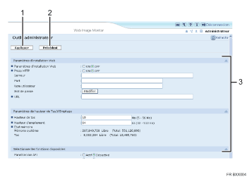 Illustration de l'&eacute;cran du navigateur Web, l&eacute;gende num&eacute;rot&eacute;e