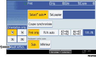 Illustration num&eacute;rot&eacute;e du panneau de commande