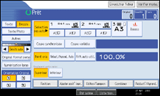 Illustration de l'&eacute;cran du panneau de commande