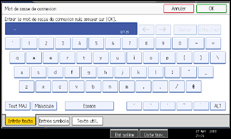 Illustration de l'&eacute;cran du panneau de commande