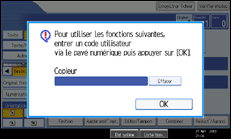 Illustration de l'&eacute;cran du panneau de commande