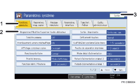 illustration de l'utilisation de l'écran LCD (illustration avec légende numérotée)