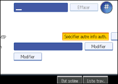 Illustration de l'écran du panneau de commande