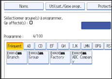 Illustration de l'écran du panneau de commande