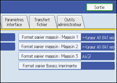 Illustration de l'&eacute;cran du panneau de commande