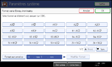 Illustration de l'&eacute;cran du panneau de commande