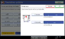Illustration de l'&eacute;cran du panneau de commande