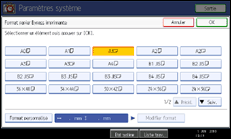 Illustration de l'&eacute;cran du panneau de commande