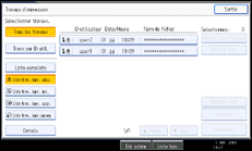 Illustration de l'&eacute;cran du panneau de commande