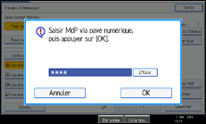 Illustration de l'&eacute;cran du panneau de commande