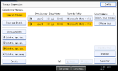 Illustration de l'&eacute;cran du panneau de commande