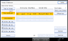 Illustration de l'&eacute;cran du panneau de commande