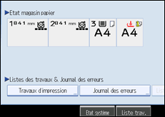Illustration de l'&eacute;cran du panneau de commande