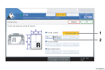 Illustration num&eacute;rot&eacute;e du panneau de commande