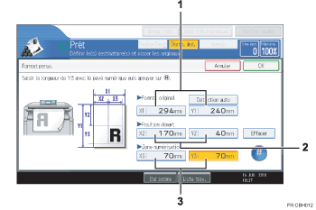 Illustration num&eacute;rot&eacute;e du panneau de commande