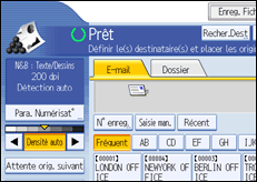 Illustration de l'&eacute;cran du panneau de commande