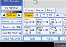 Illustration de l'&eacute;cran du panneau de commande