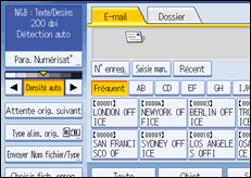 Illustration de l'&eacute;cran du panneau de commande