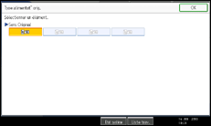 Illustration de l'&eacute;cran du panneau de commande